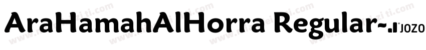 AraHamahAlHorra Regular字体转换